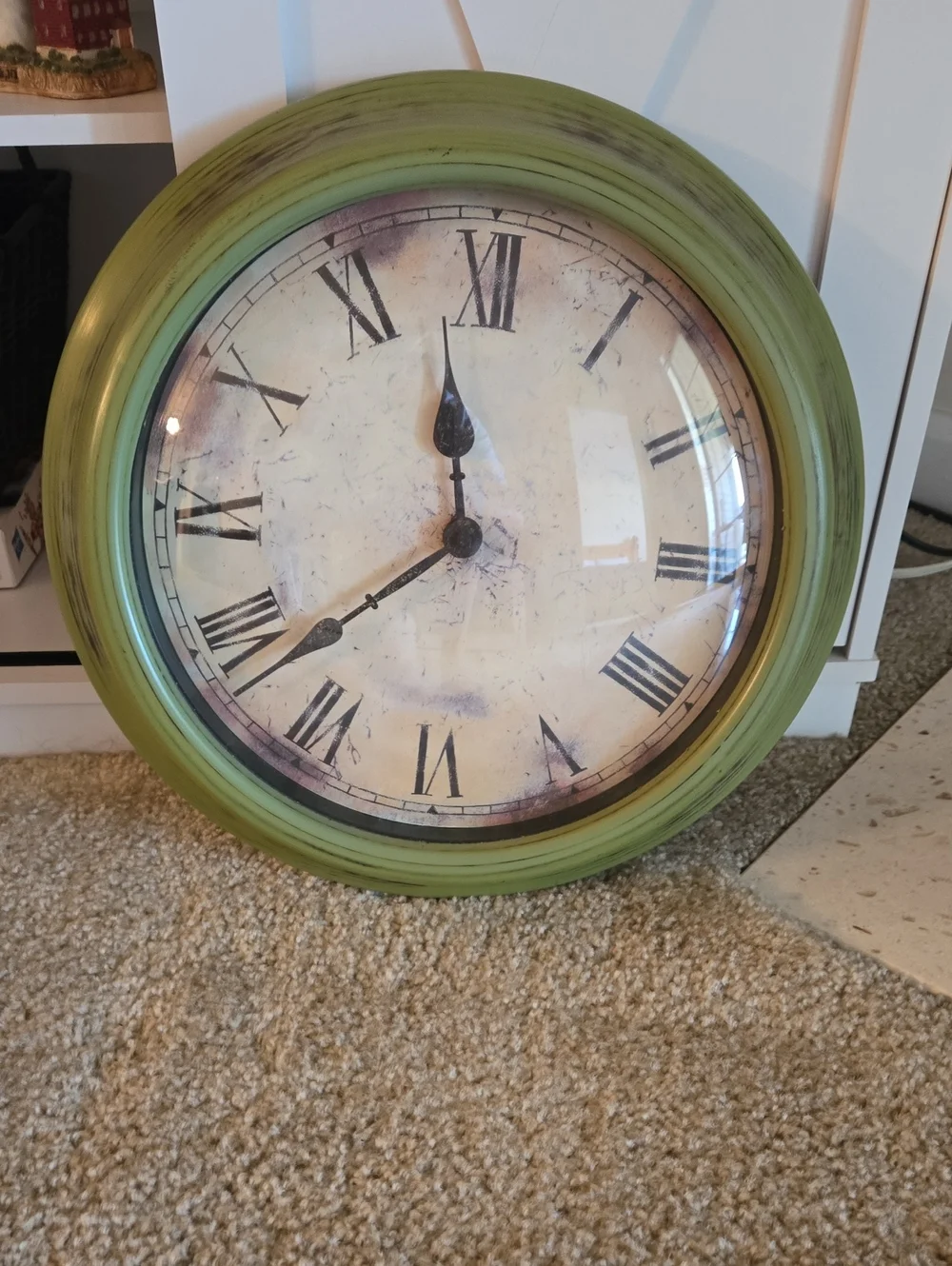 Green Vintage-Style Wall Clock - Brand Unspecified